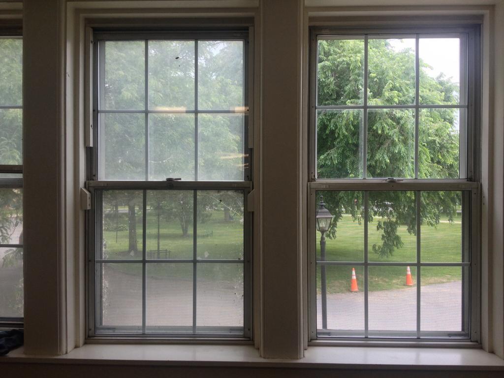 Before and after window cleaning
